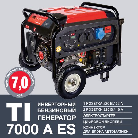 FUBAG Инверторный генератор с электростартером и коннектором автоматики TI 7000 A ES в Москве фото